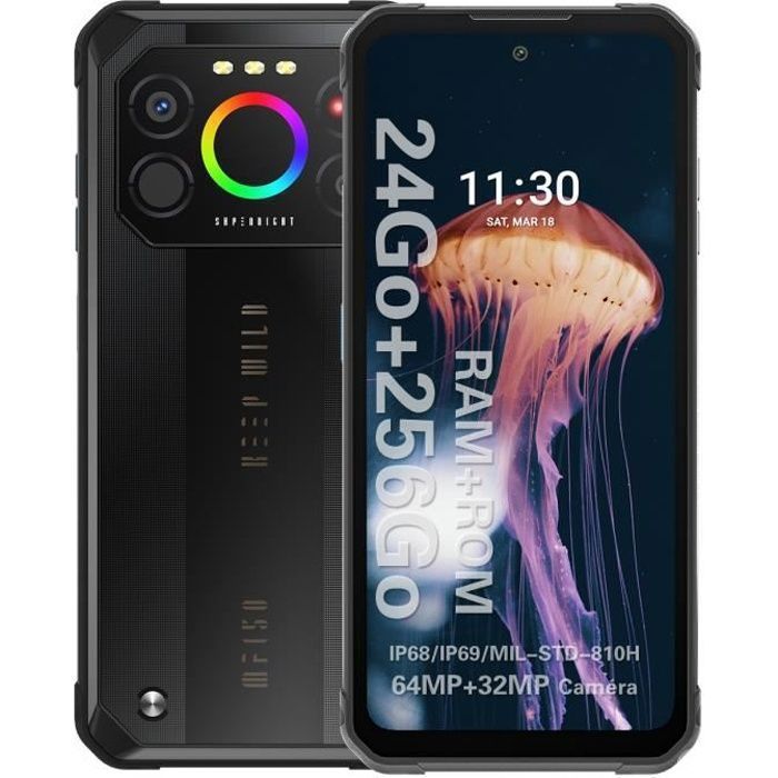 IIIF150 Air1 Ultra+ Smartphone Robuste 12Go + 256Go 6,8'' FHD+