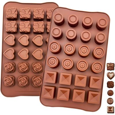 Moule à Chocolat En Silicone 18 Cavités Forme Bordelaise - Antiadhésif, Résistant -40°C à 230°C - Pour Desserts, Glaçons, Bougies - 1