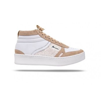 Baskets Morrison Superstar High ADIDAS blanc dor Cuir