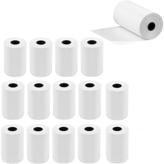50 Bobine Carta Termica Per Terminali - 57x40x12mm, Senza Bisfenolo A