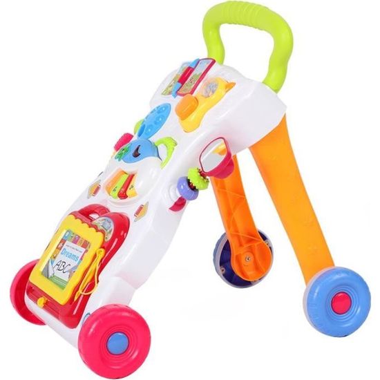 Trotteur de Bébé Fille Garçon, Chariot de Marche de Bébé Jouet pour Apprendre à Marcher avec Musique -CWU