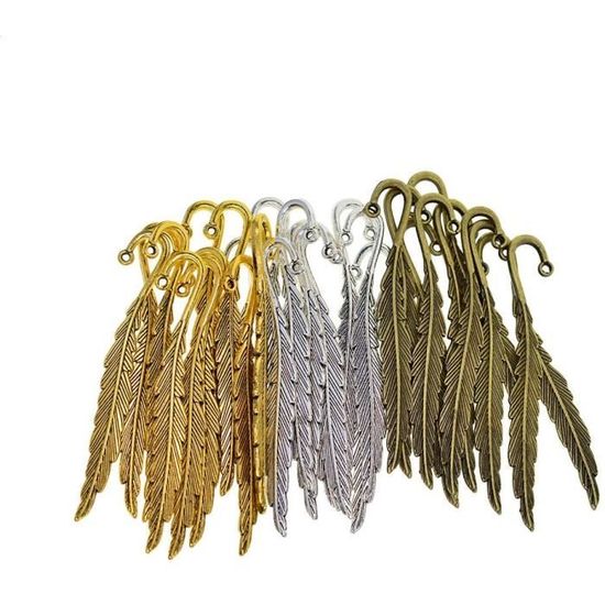 Marque-Pages De Plume En Métal Élégant Signet En Métalliques En Forme