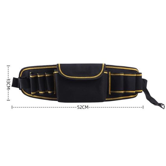 Sac Banane Multi-poches Nylon - Taille 25x18x5cm | Pliable, Résistant à L'usure, Pour Course, Voyage, Travail (noir, Rose, Violet) - 6