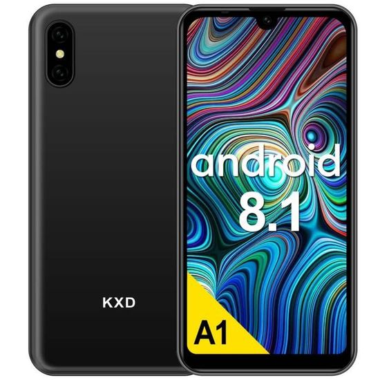 Smartphone KXD A1 Débloqué Téléphone portable moins cher 5.71" Ecran 16Go ROM 2520mAh Noir