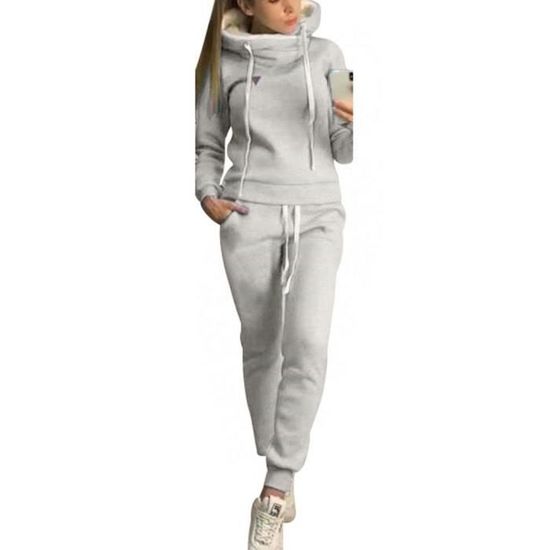 Onsoyours Ensemble Survêtement Femme 2 Pièces - Sweat à Capuche Et Jogger - Confort Doux Et Style Décontracté