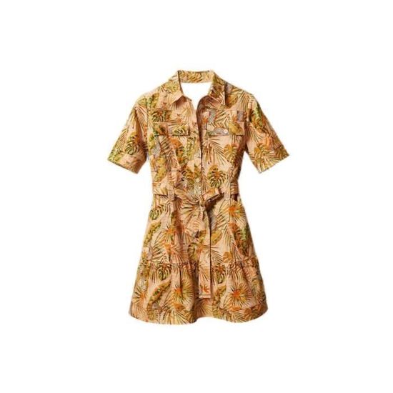 Robe femme Desigual Safari orange S Courte manche 100 coton Orange Cdiscount Sport