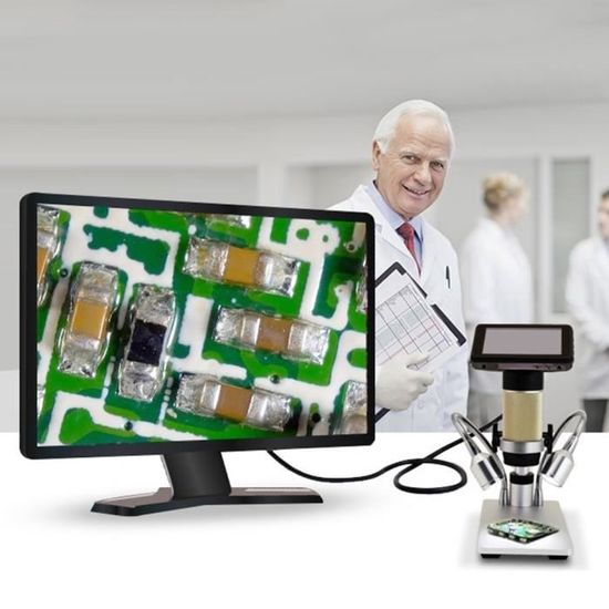 Andonstar microscope électronique loupe numérique hdmi hd 3mp 1080p avec 3.0 "outil de réparation d'écran d'affichage