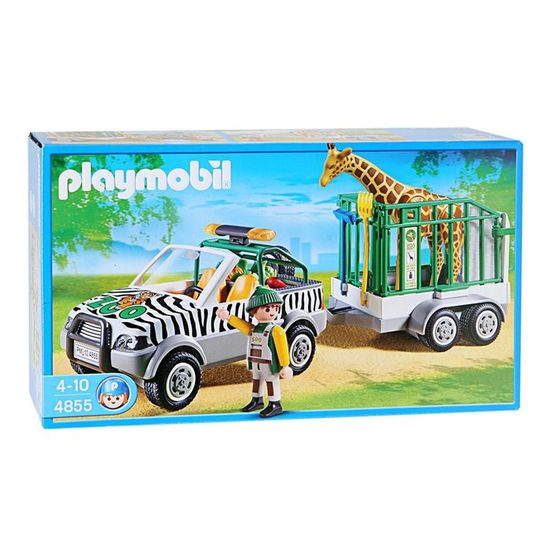 PLAYMOBIL 4855 V hicule de zoo Cdiscount Jeux Jouets