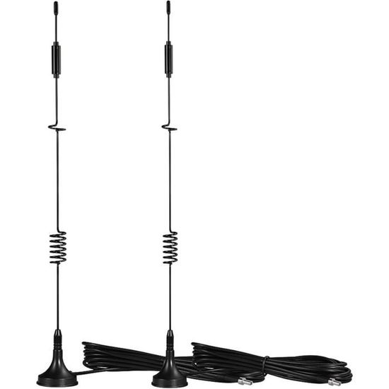 Antenne 4G Lte Mimo Ts9 À Base Magnétique 8Dbi Paquet De 2 Pour Routeur De Point D