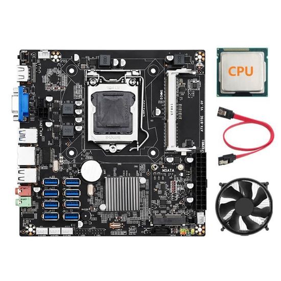 Carte mère BTC-D37 Intel Celeron 847 avec 8 * PCIe X16 GPU Slot pour