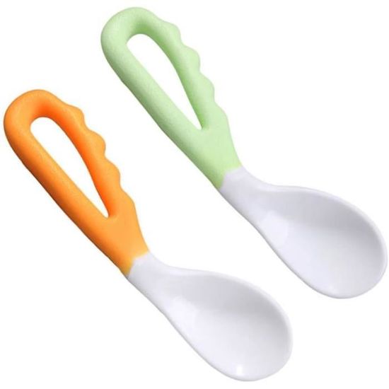 Set De 4 Cuillères D'apprentissage En Silicone Pour Bébé - Ergonomiques, Souples, à Partir De 4 Mois