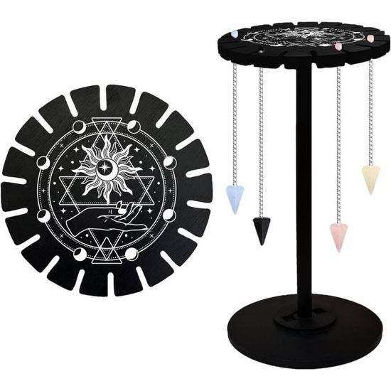 Runes Divinatoires JECOMPRIS - Planche Divinatoire En Bois (25x25cm) - Pendule Inclus - Tarot/wicca/métaphysique Pendule Divinatoire à Vendre