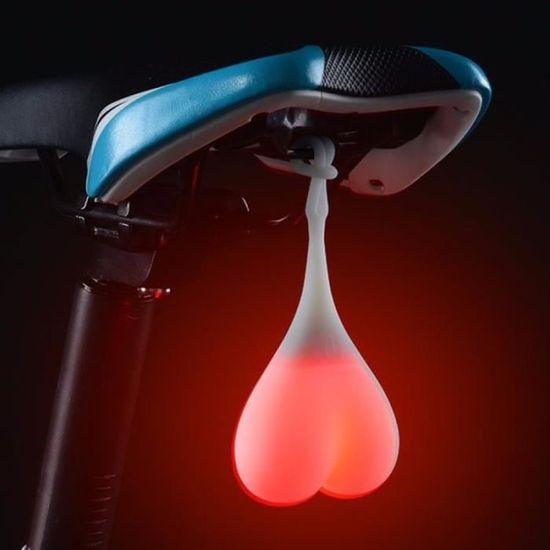 Feu arrière vélo suspendu en forme de coeur rouge à LED - WEWOO