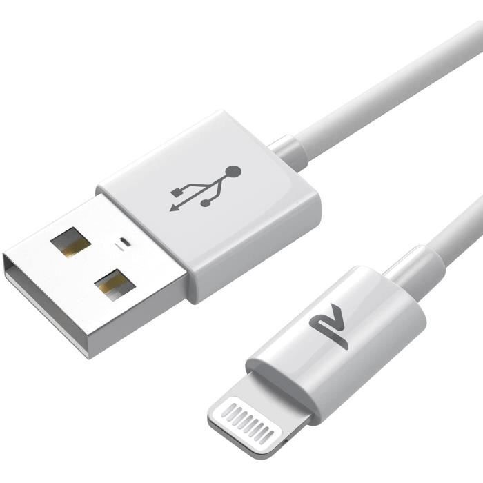 Cable iPhone Chargeur iPhone 1M [Certifié MFi C89] Fil Lightning Charge Rapide pour iPhone 13 - 13 Pro - 13 Mini - 12 - 12 Mi 17