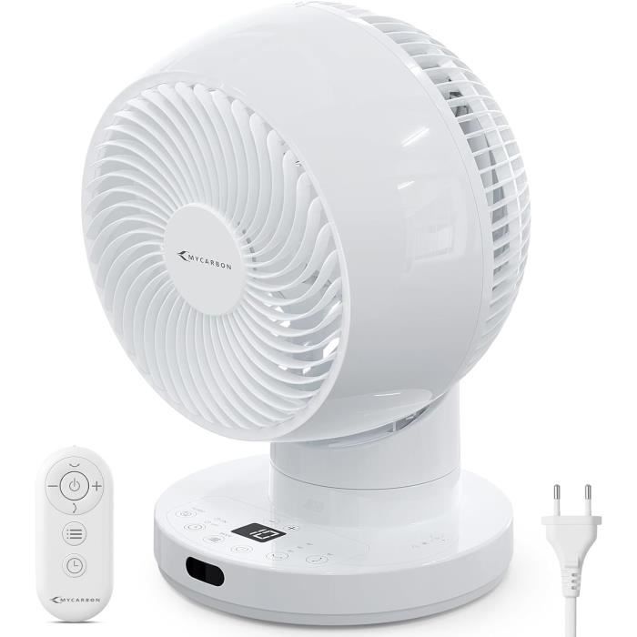 Ventilateur Sans Pales Turbo Silencieux – Oscillant, Télécommande, Batterie 300-500 MAh