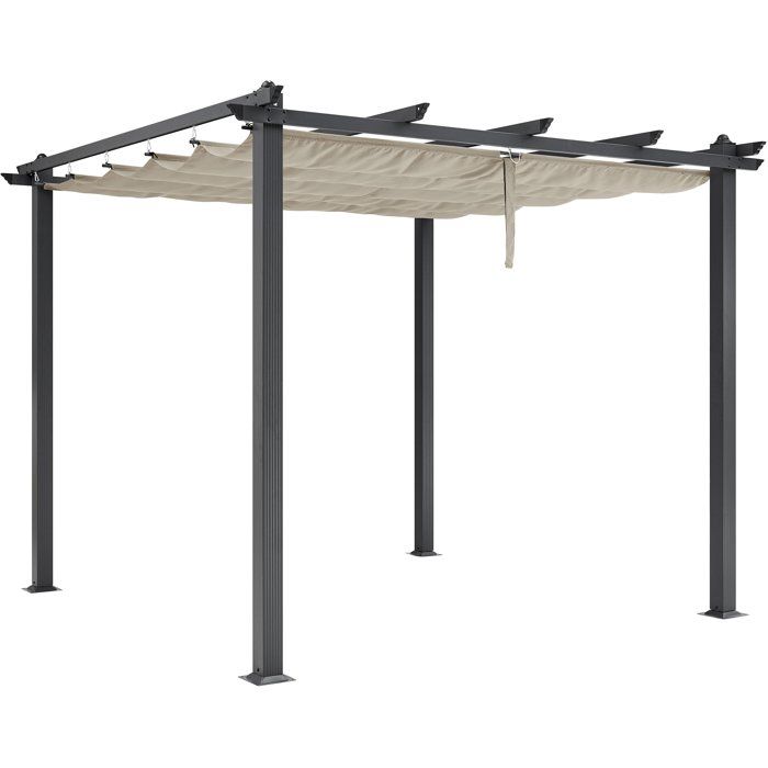 Pergola en aluminium CORDOBA - Beige - 3 x 3 m 