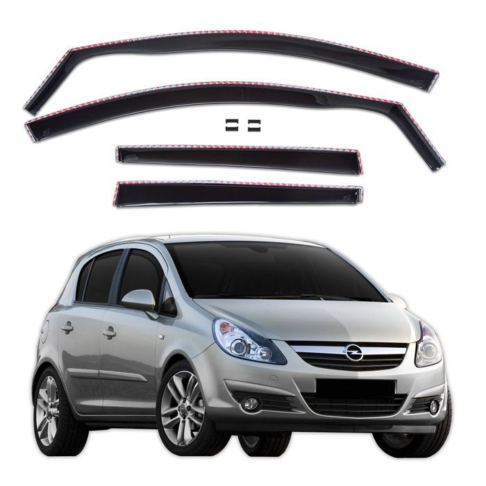 - Deflecteurs d'Air déflecteurs de vent Compatible avec Opel Corsa D / E, 5-porte 2006-2019 4pcs