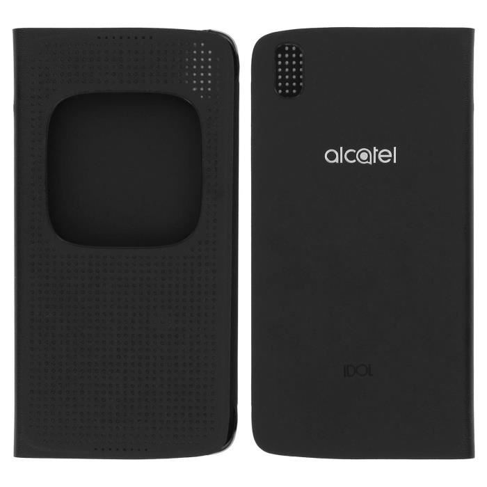 Etui Clapet Fenêtre Intelligente Noir Alcatel Idol 4 - Alcatel Matrix FlipCase