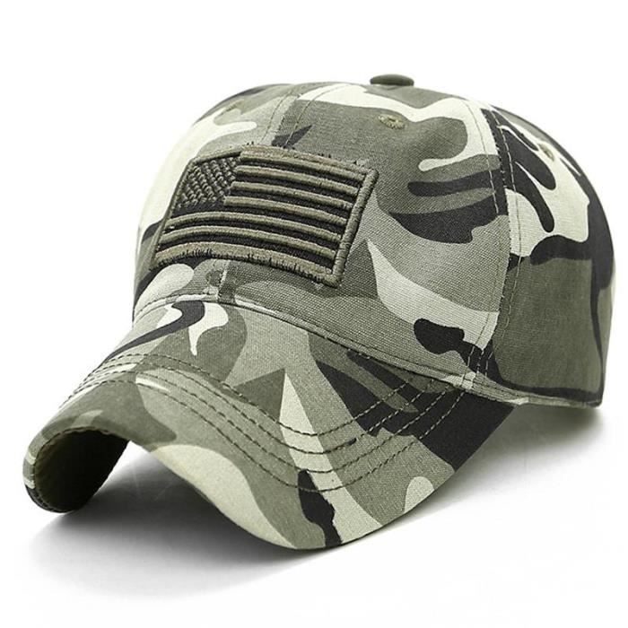 Camouflage Hommes Femmes Armée Militaire Camouflage Casquette De Baseball Usa Drapeau Chapeau Tactique Snapback