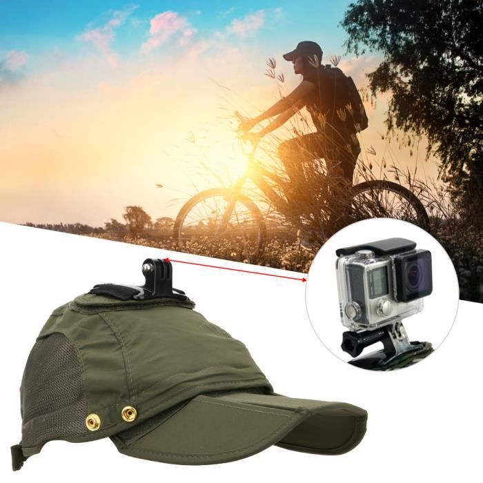 Casquette de baseball imperméable multifonctionnelle pour appareil photo de sport pour DJI Osmo Action - Gopro (vert) HY593 HB013
