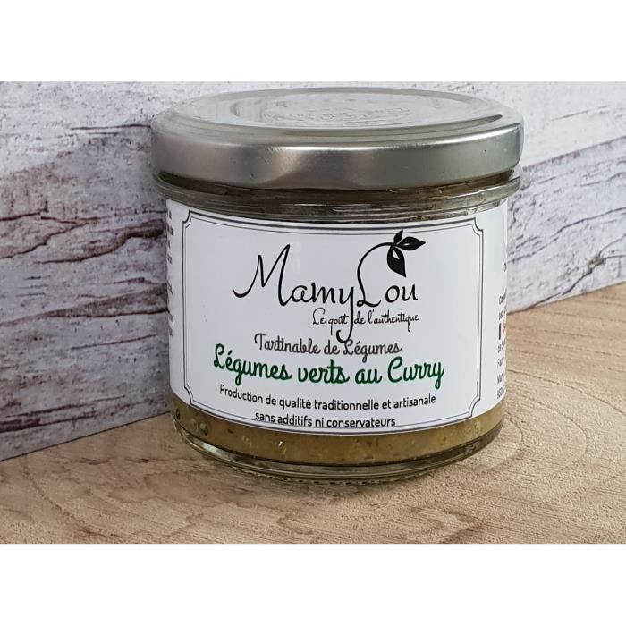 Tartinade de légumes Légumes au Curry Vert 90g