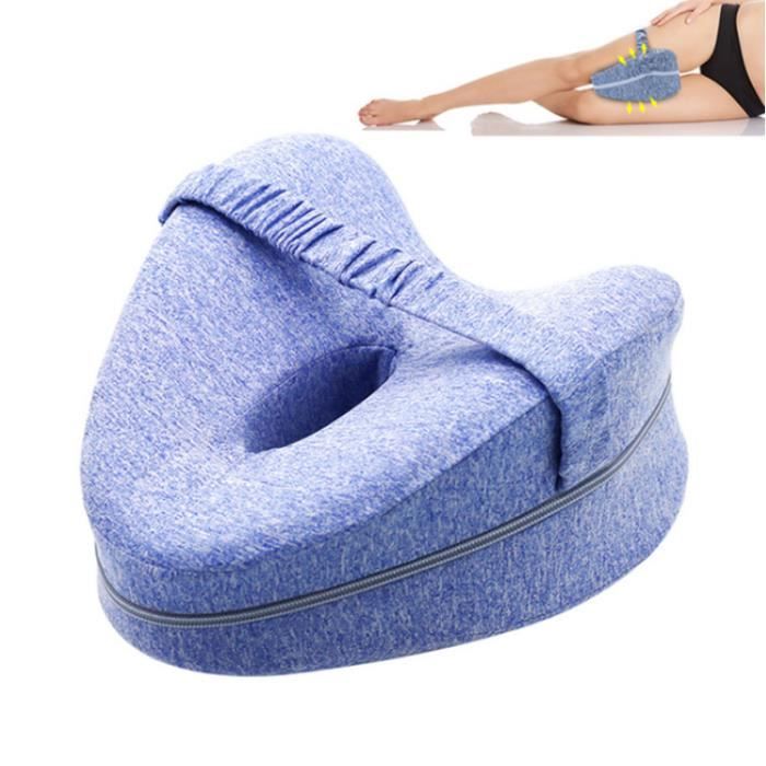 Kalavika Genou Oreiller Coussin orthopédique Ergonomique Soulage le mal de Dos, la sciatique, les douleurs aux Hanches, jambe, Bleu