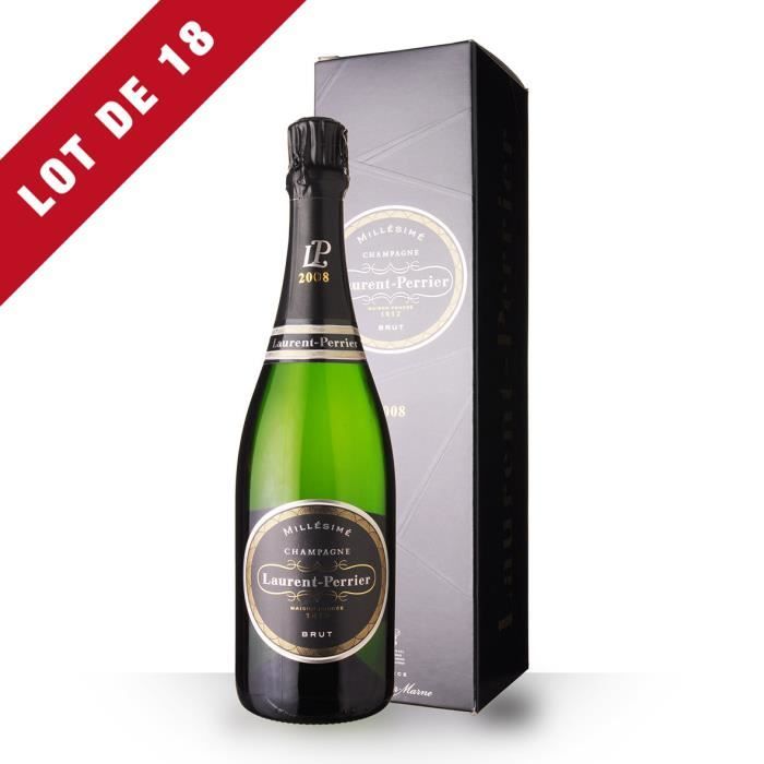 Lot de 18 - Laurent-Perrier 2008 Brut - Etui - 18x75cl - Champagne