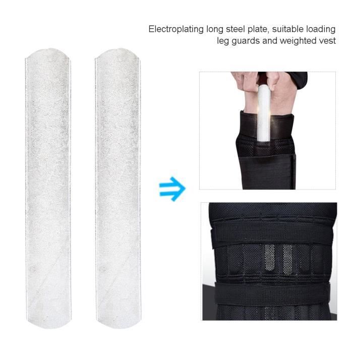2pcs Plaque en Acier de Poids pour Équipement de Port de Protège-Tibias Gilet de Poids15cm-STR