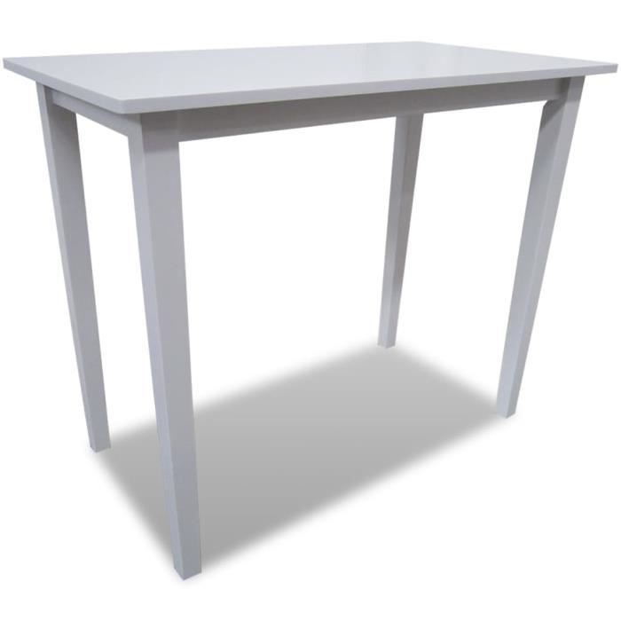 Table de bar - Table de cuisine salle a manger - en bois Blanc