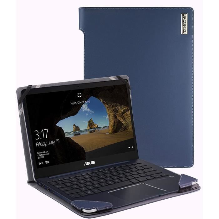Broonel London - Profile Series - Etui bleu en cuir de luxe pour ordinateur portable pour HP Envy X360 15-