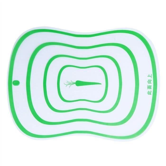 GE Planche à découper de cuisine en plastique de fruit en plastique flexible - grande taille (vert) - GECYB0310A1198