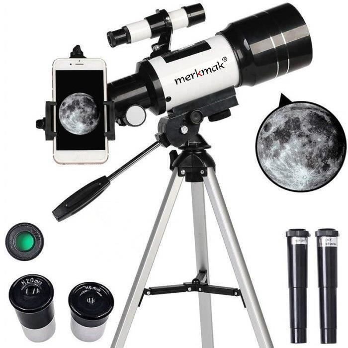 HTS Télescope astronomique professionnel monoculaire 150X télescope spatial réfractif télescope extérieur de voyage avec trépied