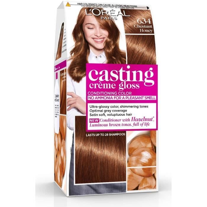 Colorations L'Oréal Paris Casting Crème Gloss Coloration Ton Sur Ton Sans Ammoniaque 6.34 Marron Miel 637855