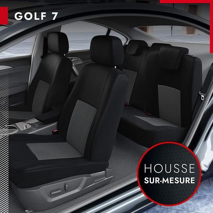 DBS - Housses de siège sur Mesure pour Golf 7 (11-2012 à 2021) - Housse Voitur uto d'intérieur - Haut de Gamme - Jeu Complet en A187