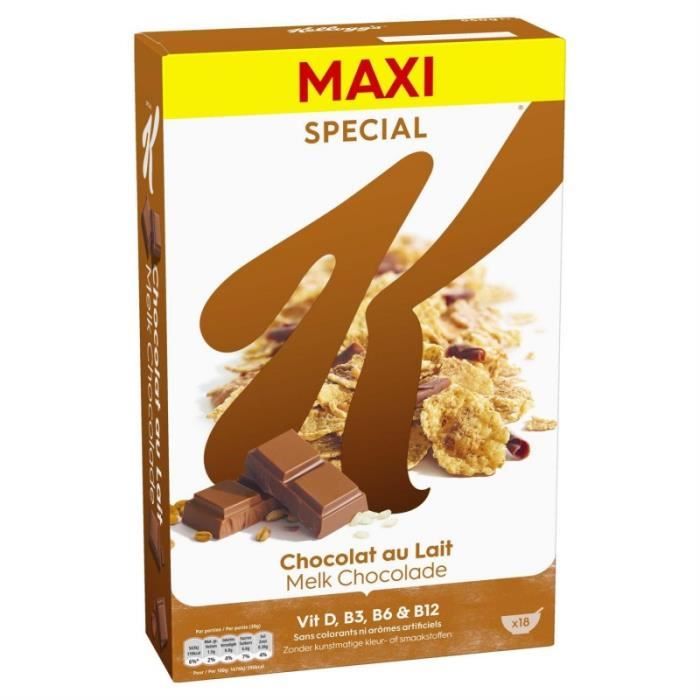 KELLOGG'S - Spécial K Feuilles De Chocolat Au Lait 550G - Lot De 3
