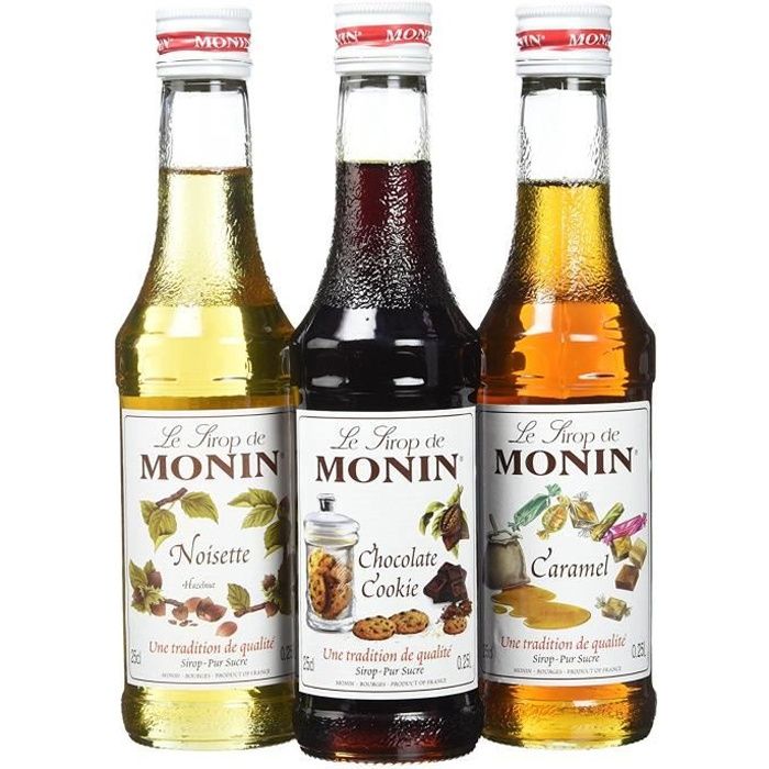 Monin Coffret Chaud Noisette-Caramel-Chocolat Cookie 3 x 25 cl: Epicerie
