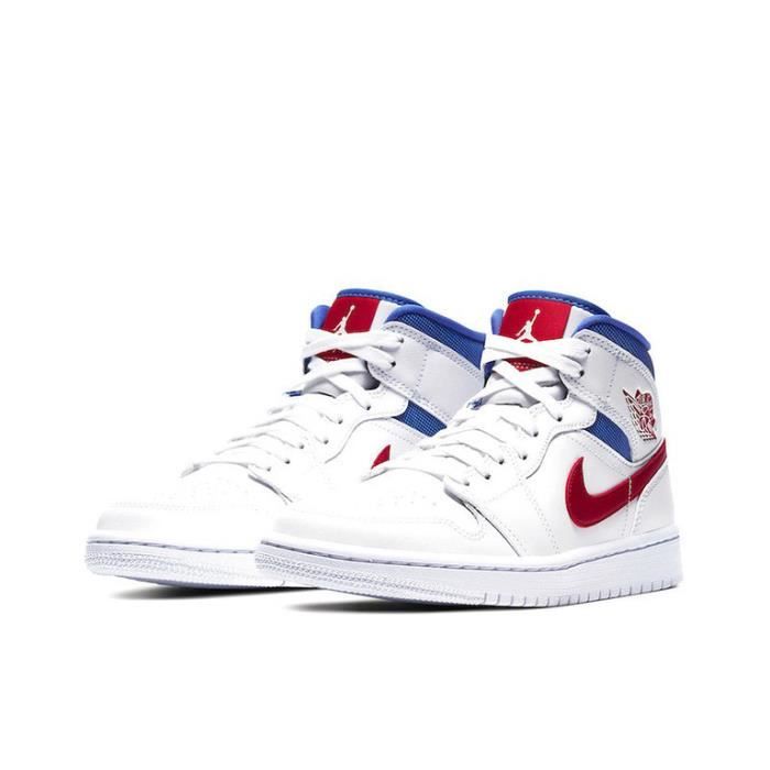 Air Jordan 1 Mid-University Red-Chaussures de Sport AJ 1 Pas Cher pour Homme Femme