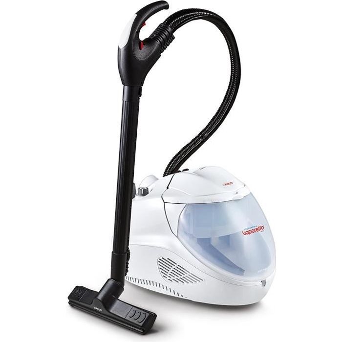 Polti Vaporetto Lecoaspira FAV30 Nettoyeur Vapeur et Aspirateur avec Filtre à Eau, 4 bar, 2450 W, Blanc, tue et élimine 99,99%* des
