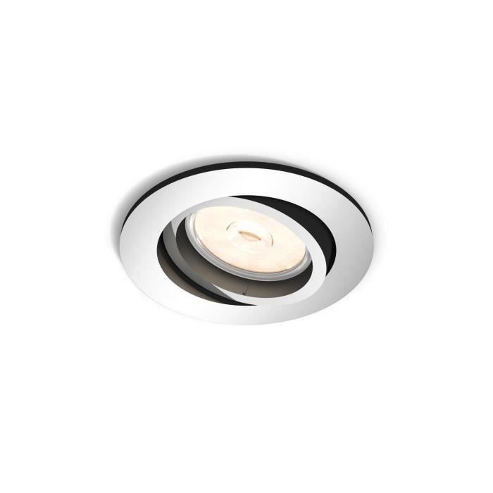Philips myLiving Spot à encastrer 5039111PN, Recessed lighting spot, GU10, 1 ampoule(s), LED, 220-240, Chrome