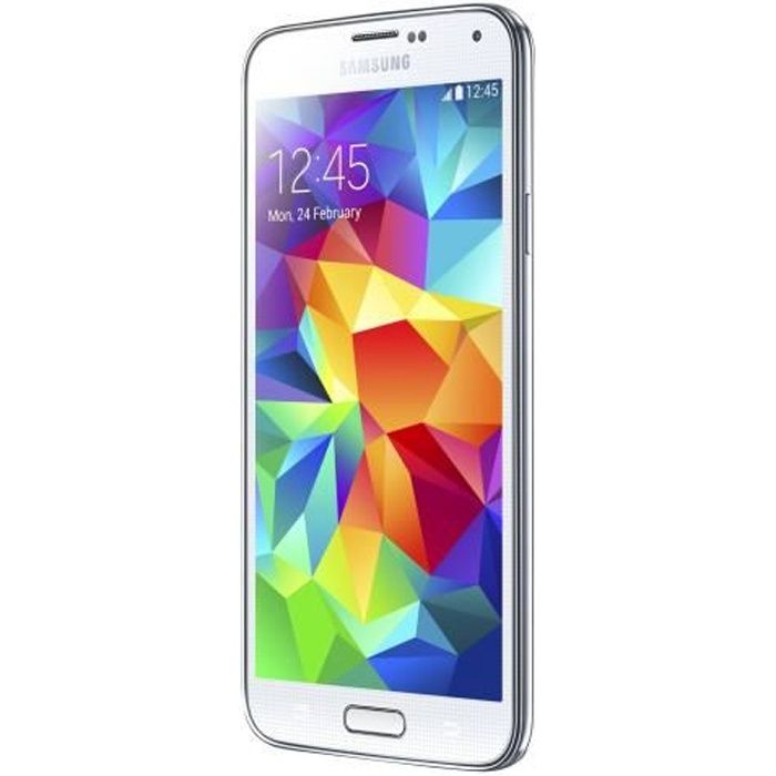 Samsung Galaxy S5 Smartphone 4G LTE 16 Go microSDXC slot GSM 5.1- 1 920 x 1 080 pixels (432 ppi) Super AMOLED -SM-G900FZWAXEH