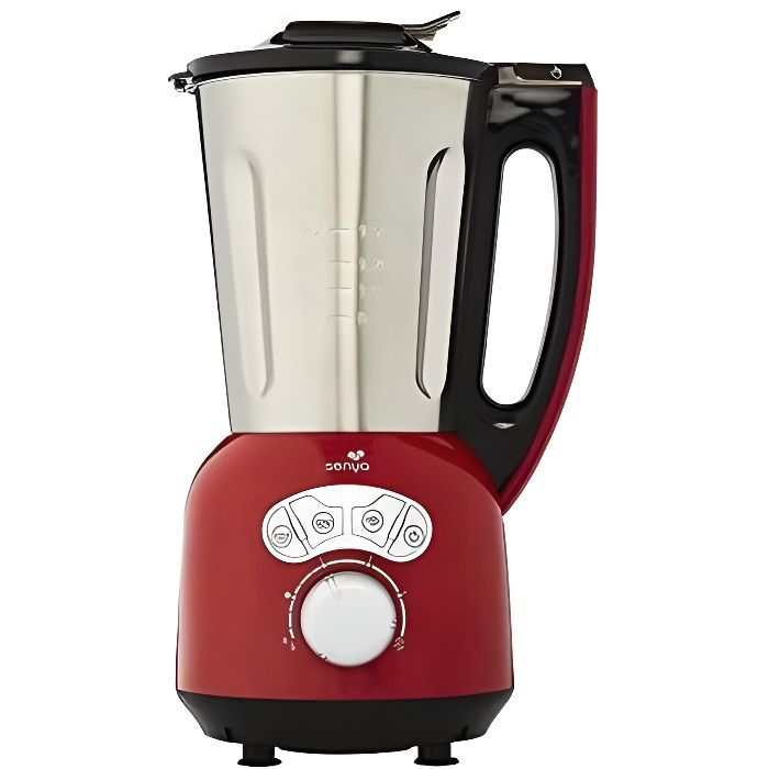 Senya Blender Chauffant INOX Cook & Ice V3, Mixeur Soupe Veloutée/Moulinée, Cuisson Vapeur, Glace Pilée Smoothies, 1, 5L,1400W, 1.5