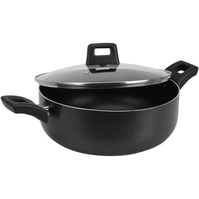 SITRAM - 711885 faitout aluminium d26cm gris avec couvercle sauf induction