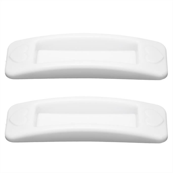 TMISHION bouton de porte 2pcs poignée de porte coulissante en verre en plastique blanc