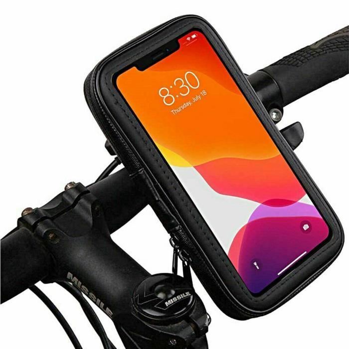 Support Téléphone Support Moto Vélo Scooter Guidon étanche Waterproof GPS - Taille S 150x85x25mm