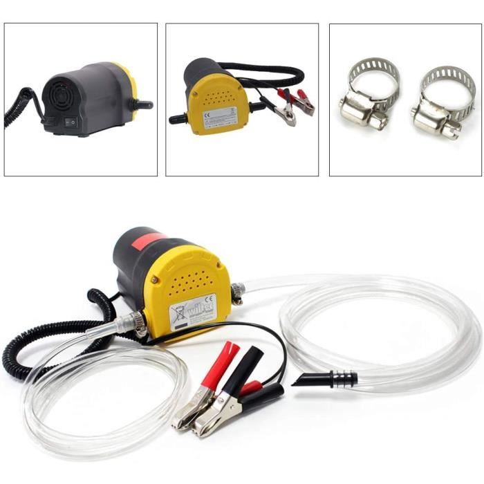UISEBRT 60W Pompe à Huile Diesel, 12V Pompe D'aspiration D'huile Électrique, Kit D'extraction de Liquide Moteur pour Voitures Motos