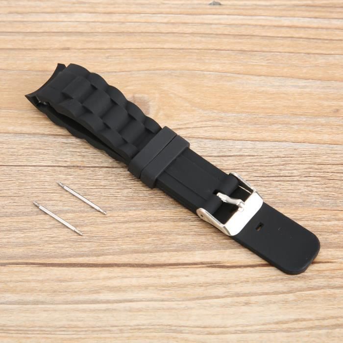 VINGVO accessoire de montre 20mm bracelet de montre en silicone boucle ardillon accessoire de pièce de rechange pour bracelet de