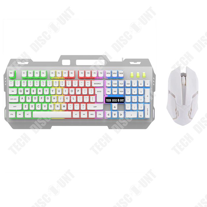 Ensemble clavier et souris INN®104 touches USB charge clavier filaire 24G étanche effets de rétroéclairage colorés clavier gamer