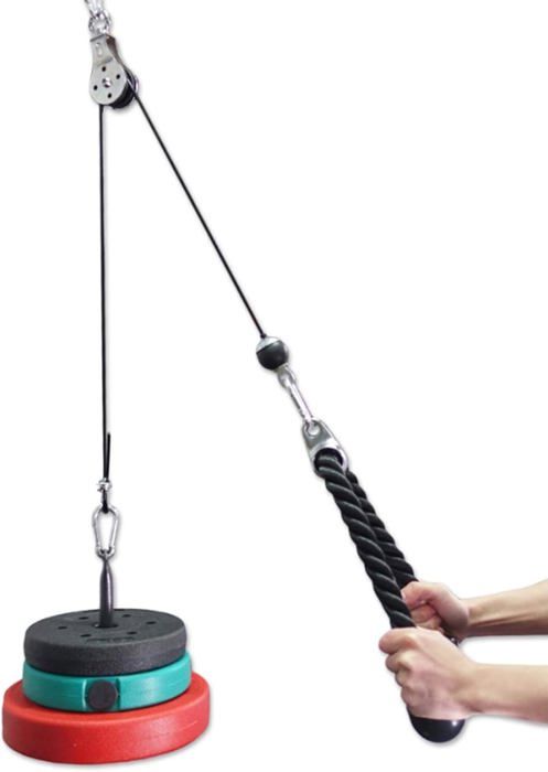 Fixation Pour Machine à Câble En Acier - 38cm - Avec Boucles De Fixation - Pour Poulie, Entraînement Maison Ou Salle De Sport