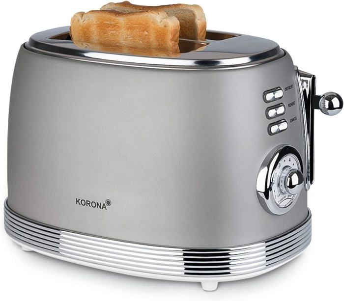 Retro Crème Grille-Pain 2 Tranches - 7 Niveaux De Brunissage