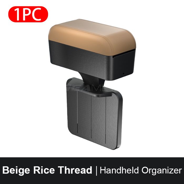 Boîte De Rangement Pour Accoudoir De Voiture - Avec Porte-gobelet Réglable - Extension De Console Centrale - Noir